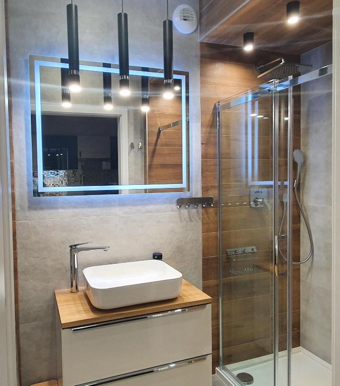 Kúpeľňa v ubytovaní Karpatia Resort Apartament Krystallos
