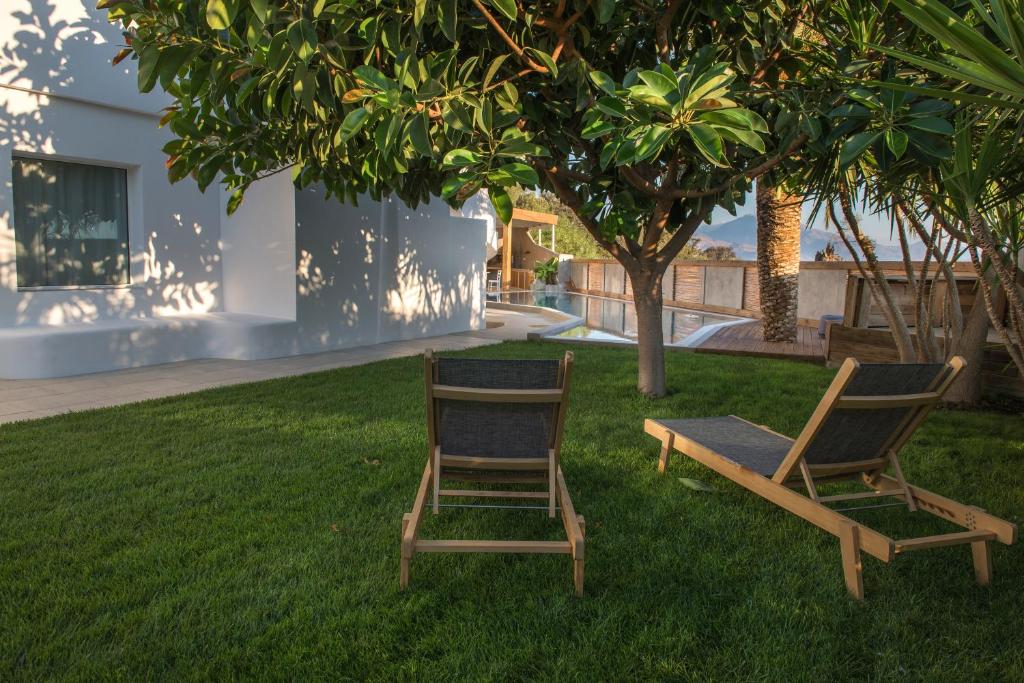 Zahrada ubytování New Villa Komos in Pitsidia,Matala,Crete