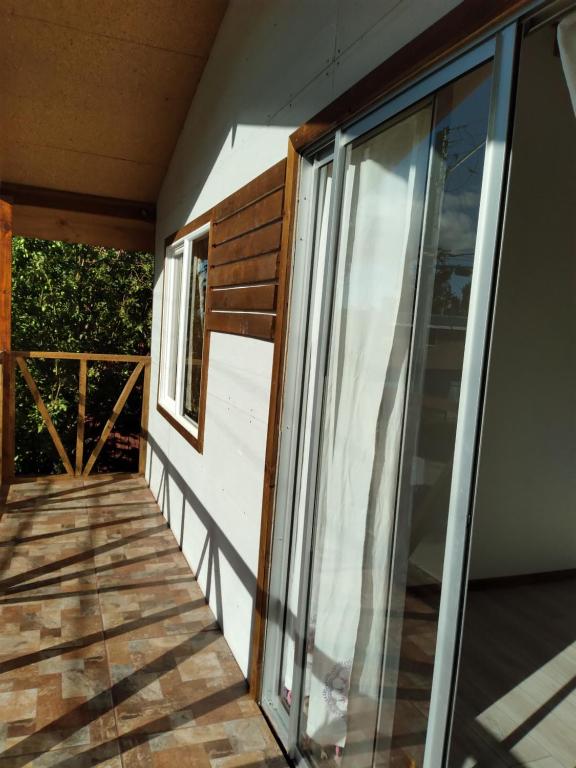Balkón nebo terasa v ubytování Calfu