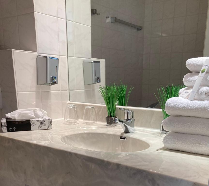 Koupelna v ubytování Akzent Congresshotel Hoyerswerda