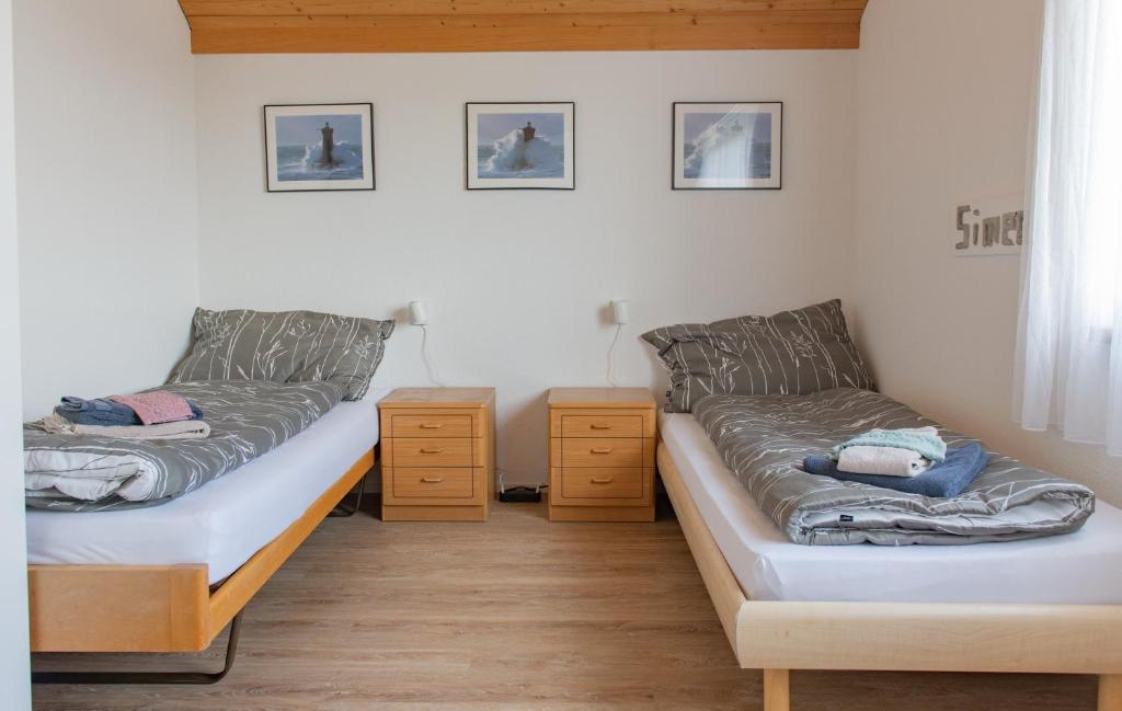 Postel nebo postele na pokoji v ubytování BnB Bergsicht