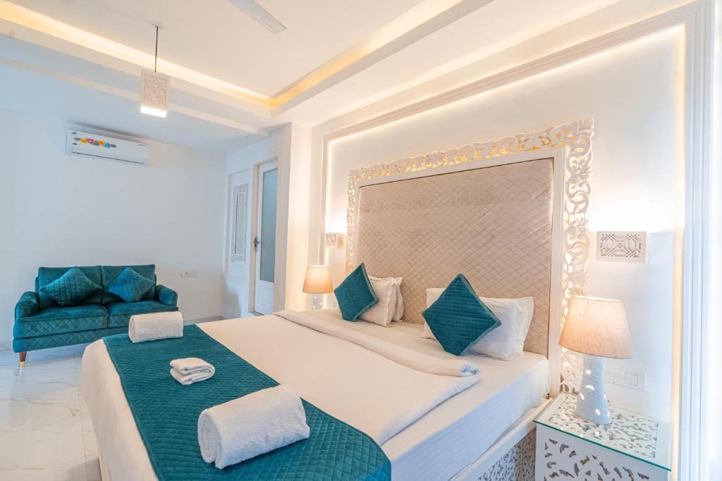 Postel nebo postele na pokoji v ubytování Lillywoods Zac Beach Resort, Calangute
