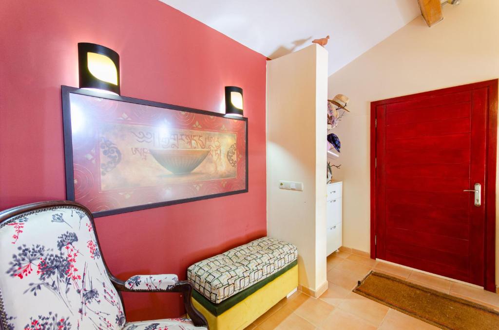 Posezení v ubytování Stone clad Villa La Maison P