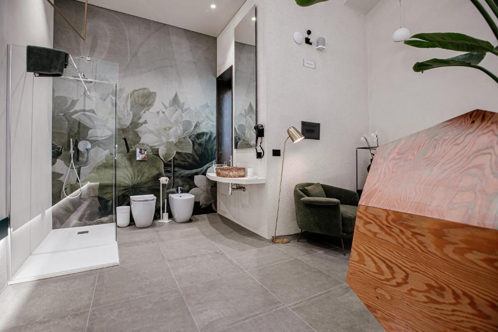 Koupelna v ubytování FICOPALA SUITES