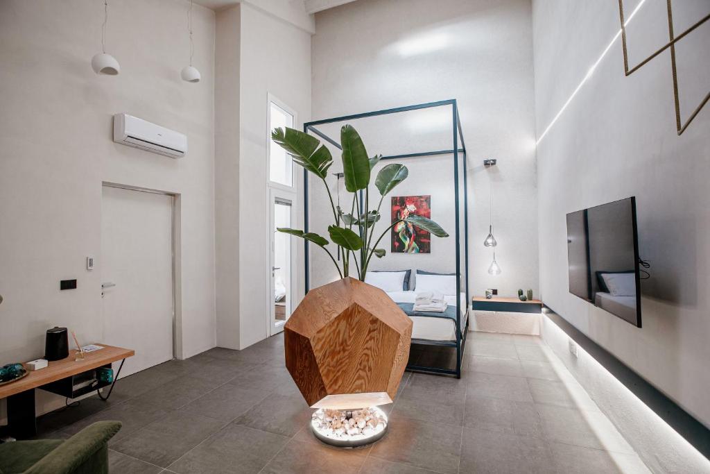 TV a/nebo společenská místnost v ubytování FICOPALA SUITES
