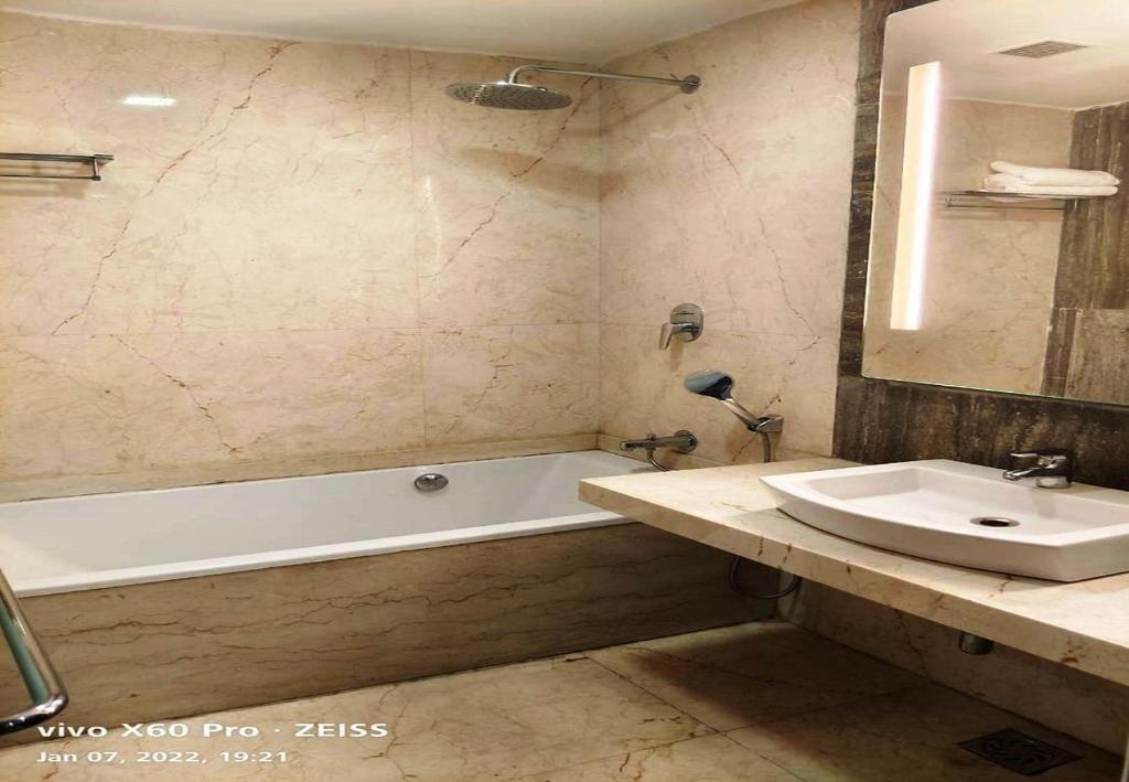 Koupelna v ubytování Hotel M Grand
