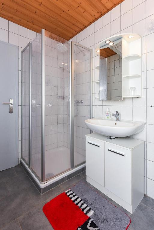Koupelna v ubytování Ferienhaus Elfriede Coordes