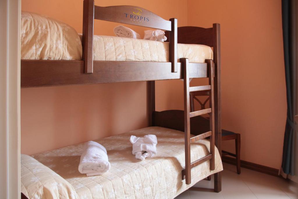 Postel nebo postele na pokoji v ubytování Hotel Tropis