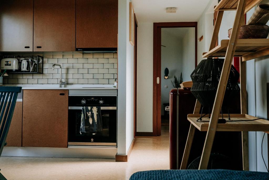 Ett kök eller pentry på Eco-lodge Villa Epicurea