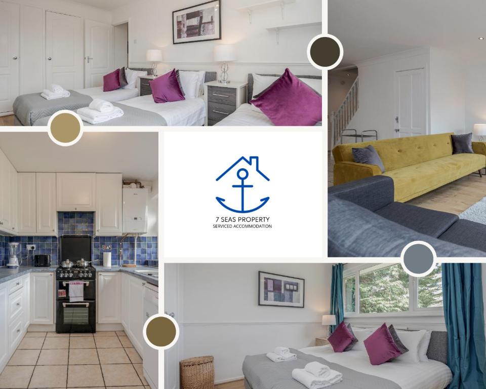 Kuchyň nebo kuchyňský kout v ubytování FEB OFFER 3 Bed House by 7 Seas Property Serviced Accommodation Maidenhead with FAMILY Sleeps 6, Business and Wifi