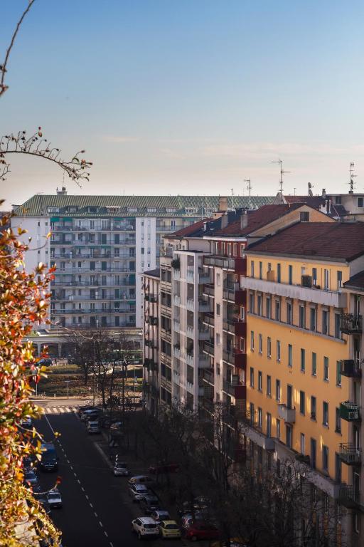Výhľad na mesto Miláno alebo výhľad na mesto priamo z apartmánu