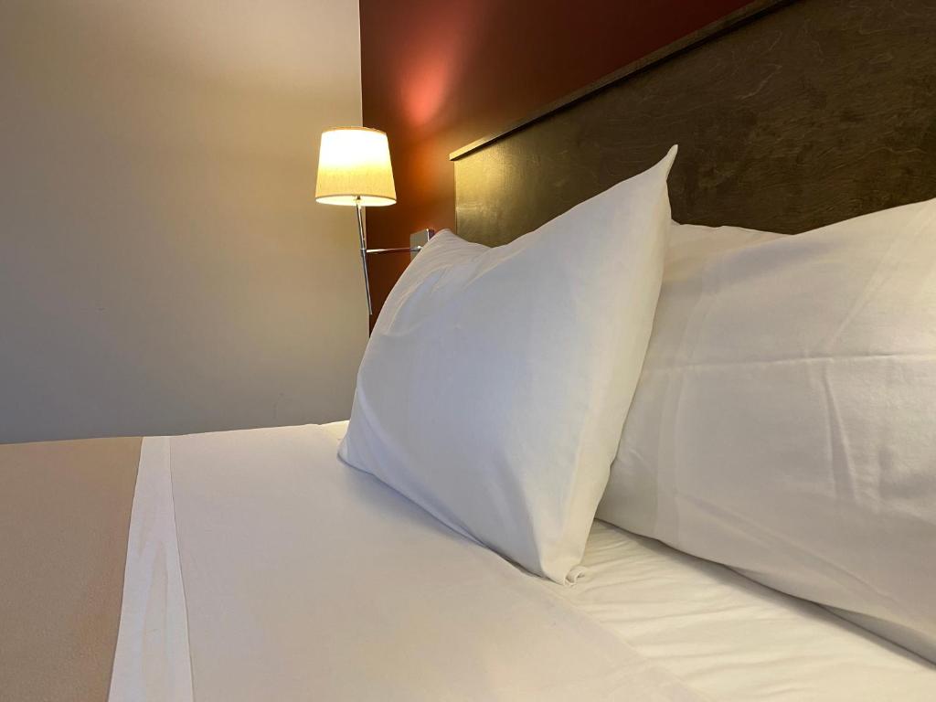 Postel nebo postele na pokoji v ubytování Sahara Courtyard Inn & Suites Osoyoos