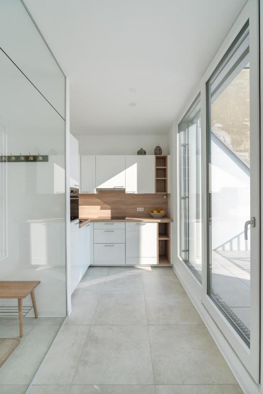 Kuchyň nebo kuchyňský kout v ubytování Sophienne Apartments