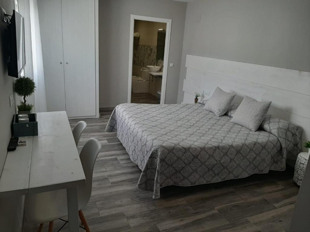 Cama o camas de una habitación en Posada de la plata