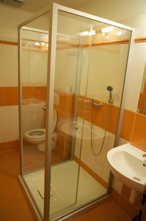 Koupelna v ubytování Penzion Pod Zámkem
