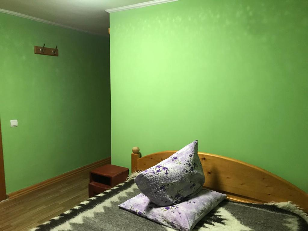Postel nebo postele na pokoji v ubytování Na gorbochku u Natali