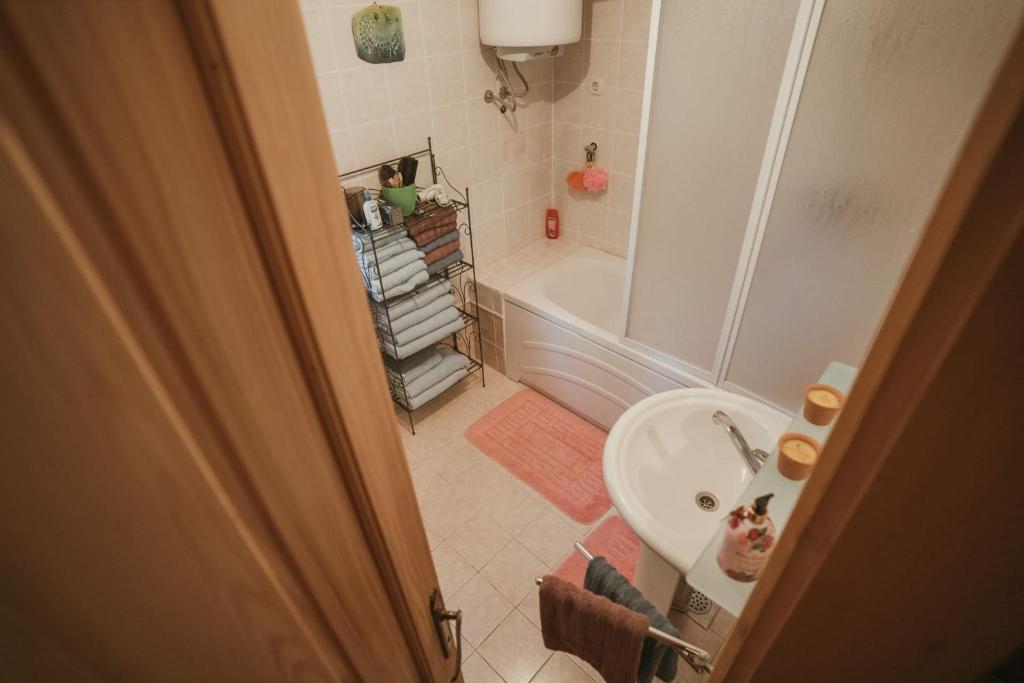 Koupelna v ubytování House Poljana