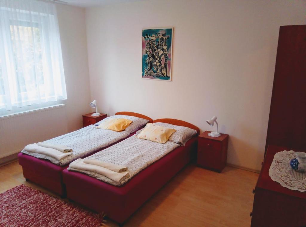 Posteľ alebo postele v izbe v ubytovaní HAUS FERENCZ Bötös Villa