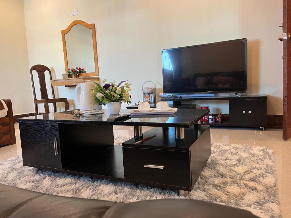 TV a/nebo společenská místnost v ubytování Queenwood Hotel