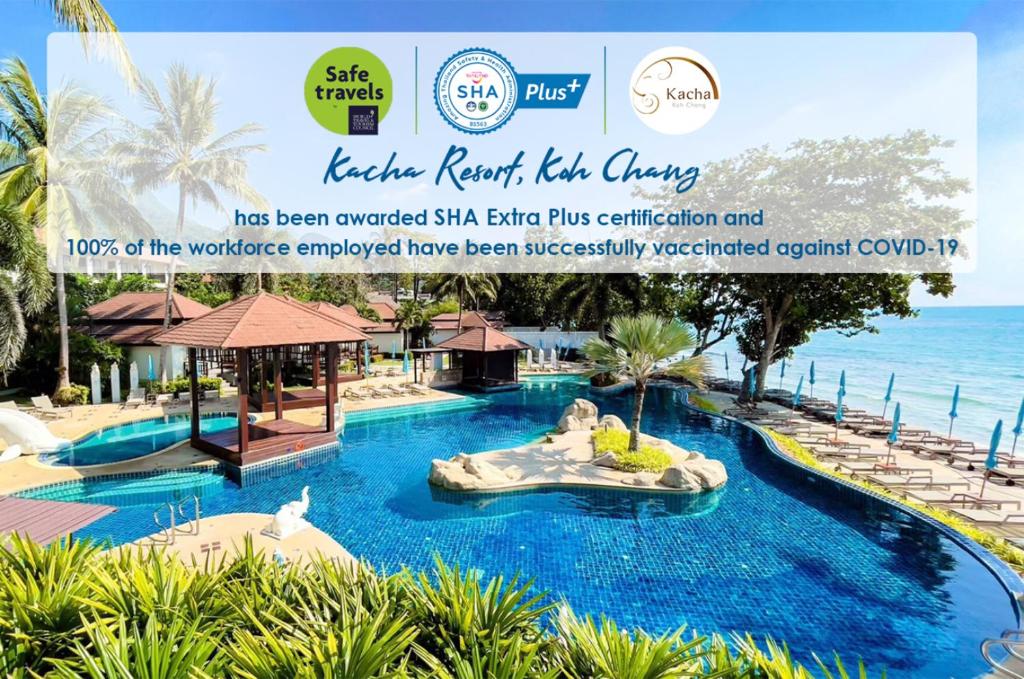 a splash of blue water at the resort at Kacha Resort & Spa, Koh Chang - SHA Extra Plus in Ko Chang