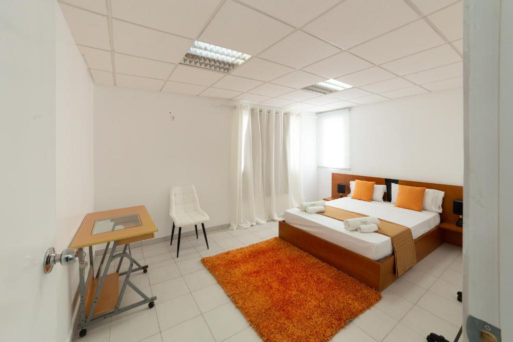 Postel nebo postele na pokoji v ubytování A Casa da Mizi