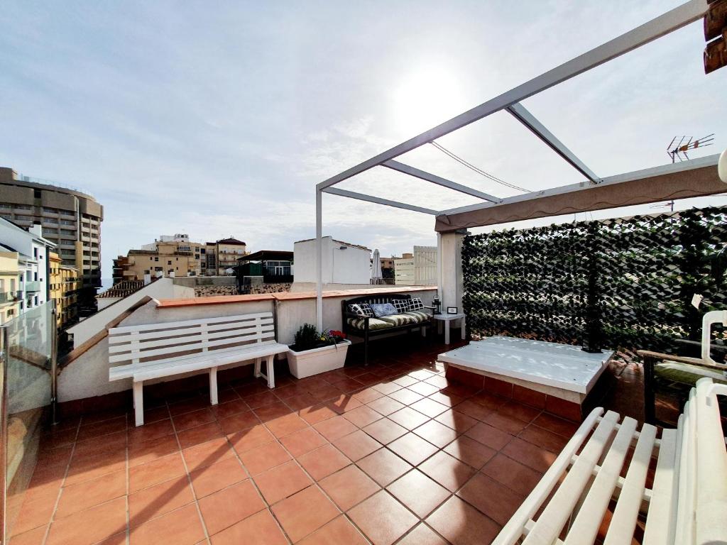 Balkón nebo terasa v ubytování Captain's Penthouse Studio