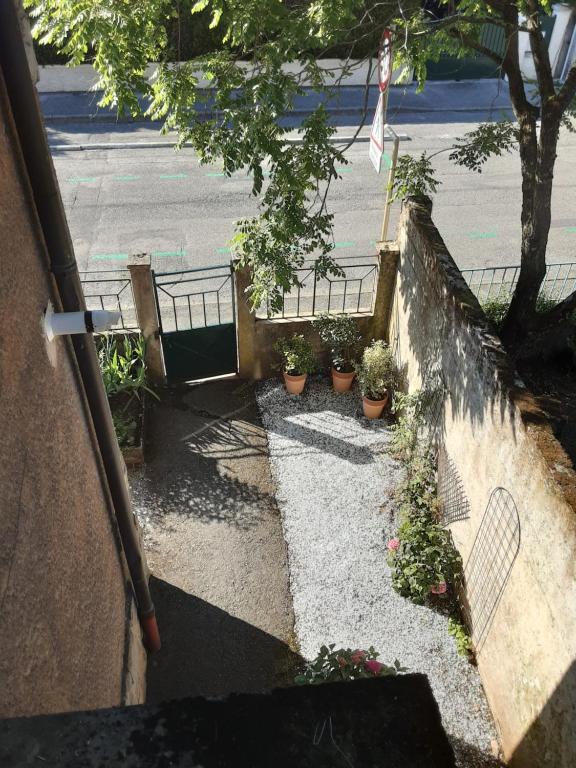 Zahrada ubytování CHARMANT APPARTEMENT à 150 M des THERMES et du CENTRE VILLE