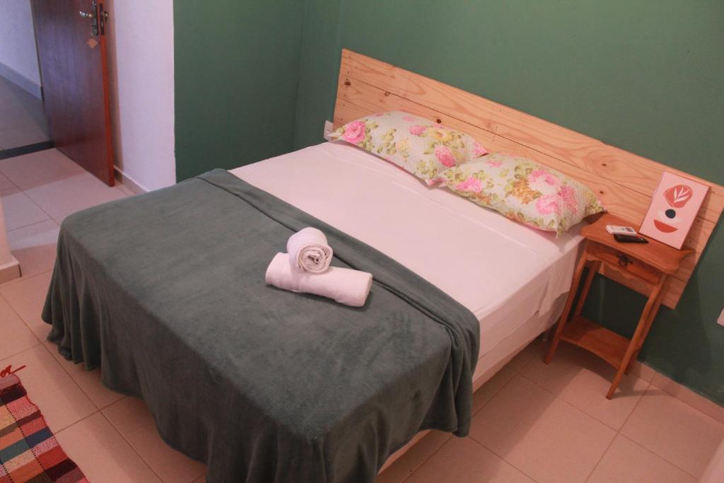 Postel nebo postele na pokoji v ubytování Suítes Tia Olívia