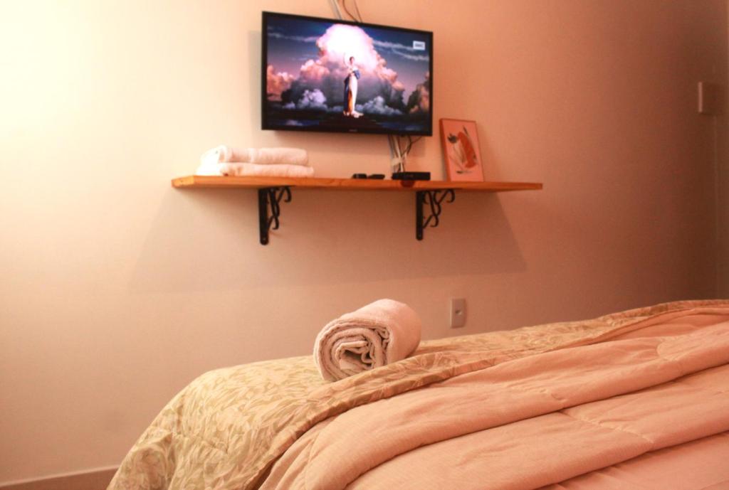 TV a/nebo společenská místnost v ubytování Suítes Tia Olívia