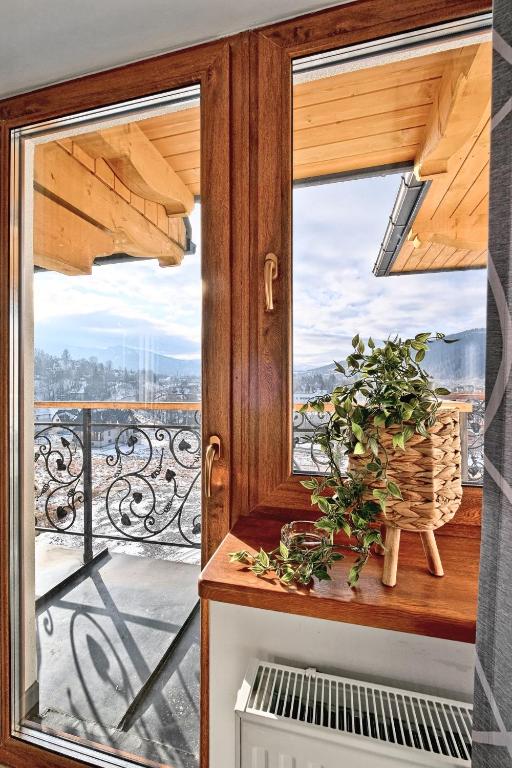 Balkón alebo terasa v ubytovaní Apartamenty Maciejka Odkryj Zakopane