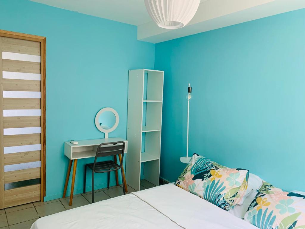 Postel nebo postele na pokoji v ubytování Villa Fresh&Cosy Trois-Ilets 3 étoiles