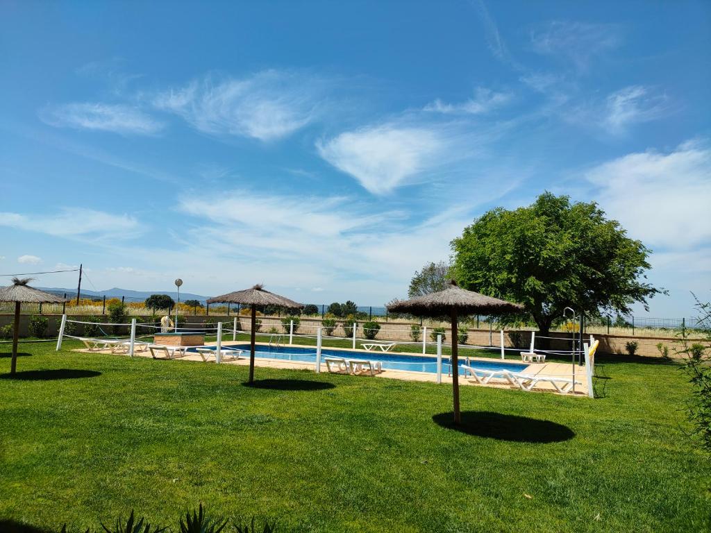 Bazén v ubytování Hotel Alonso de Monroy nebo v jeho okolí