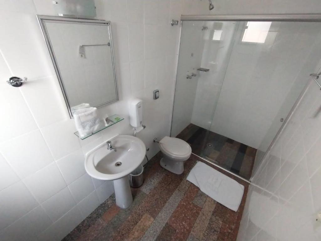 Koupelna v ubytování Hotel Cidade