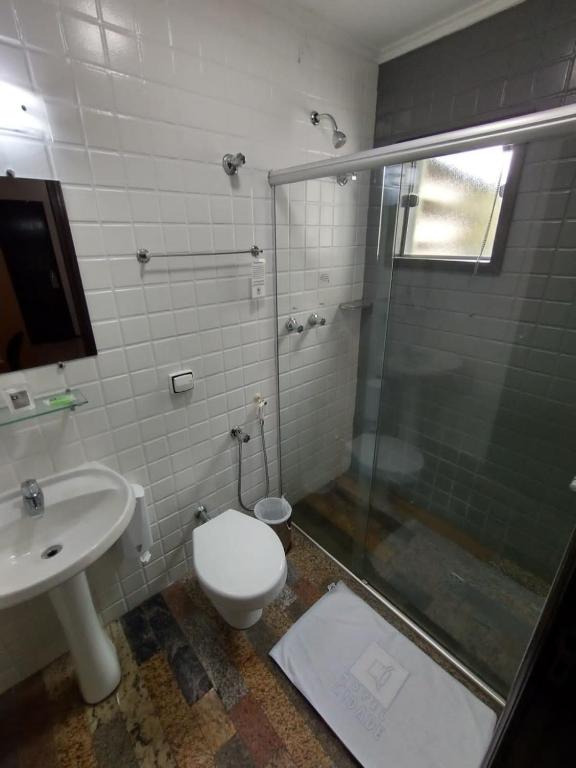 Koupelna v ubytování Hotel Cidade