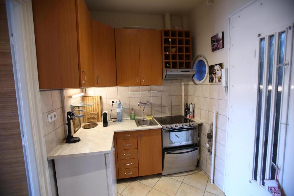 Kuchyňa alebo kuchynka v ubytovaní Panoramic Hideaway in Central Buda
