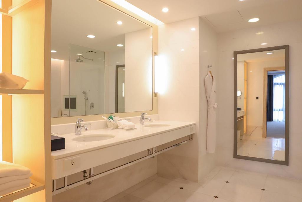 Koupelna v ubytování Grand Victoria Hotel