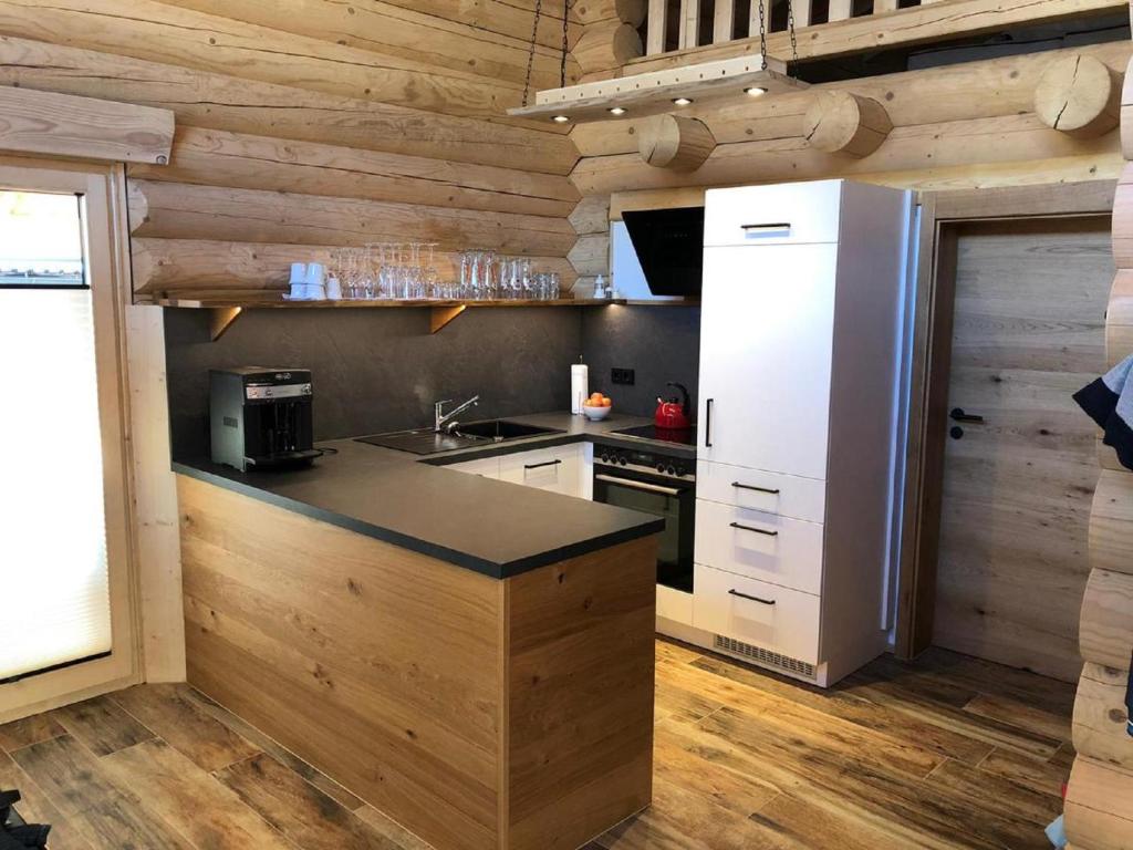 Kuchyň nebo kuchyňský kout v ubytování Biohof Weiderer
