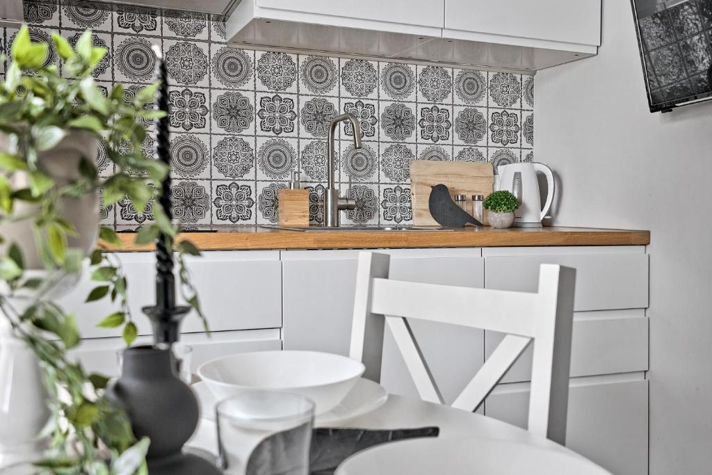 Kuchyňa alebo kuchynka v ubytovaní Apartamenty Maciejka Odkryj Zakopane