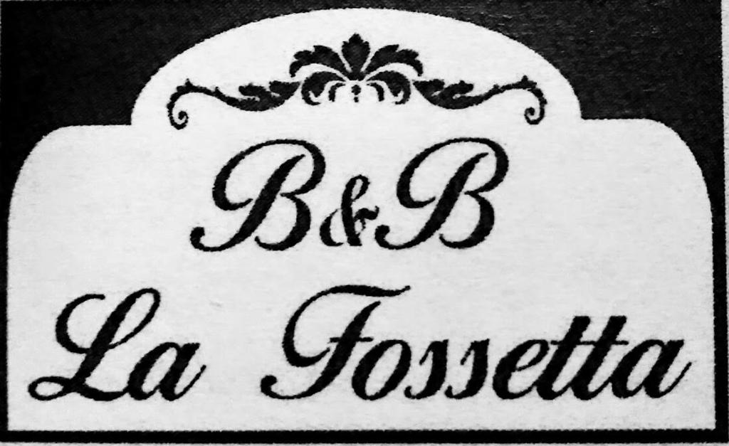 TorrileにあるLa Fossetta B&Bの白黒の看板