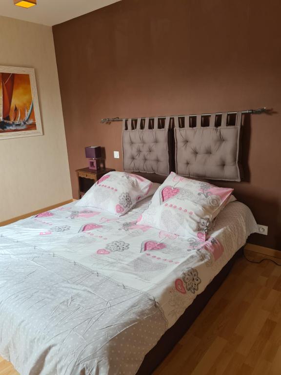 Postel nebo postele na pokoji v ubytování Gîte Avalon - Closeries du Golfe