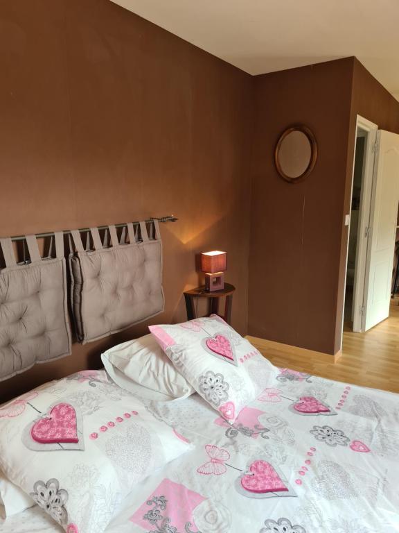 Postel nebo postele na pokoji v ubytování Gîte Avalon - Closeries du Golfe
