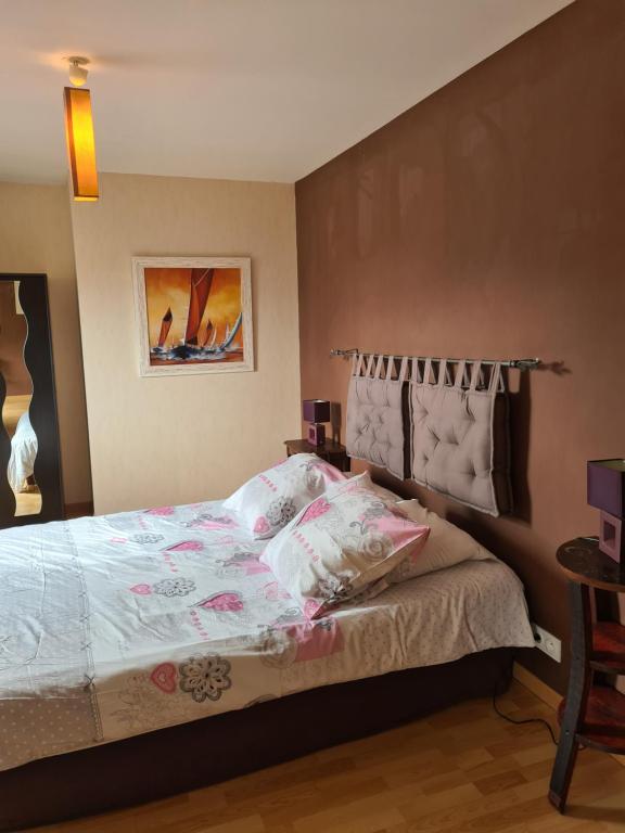 Postel nebo postele na pokoji v ubytování Gîte Avalon - Closeries du Golfe