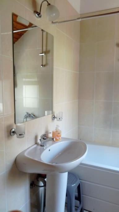 A bathroom at Roof-Garden Apartment