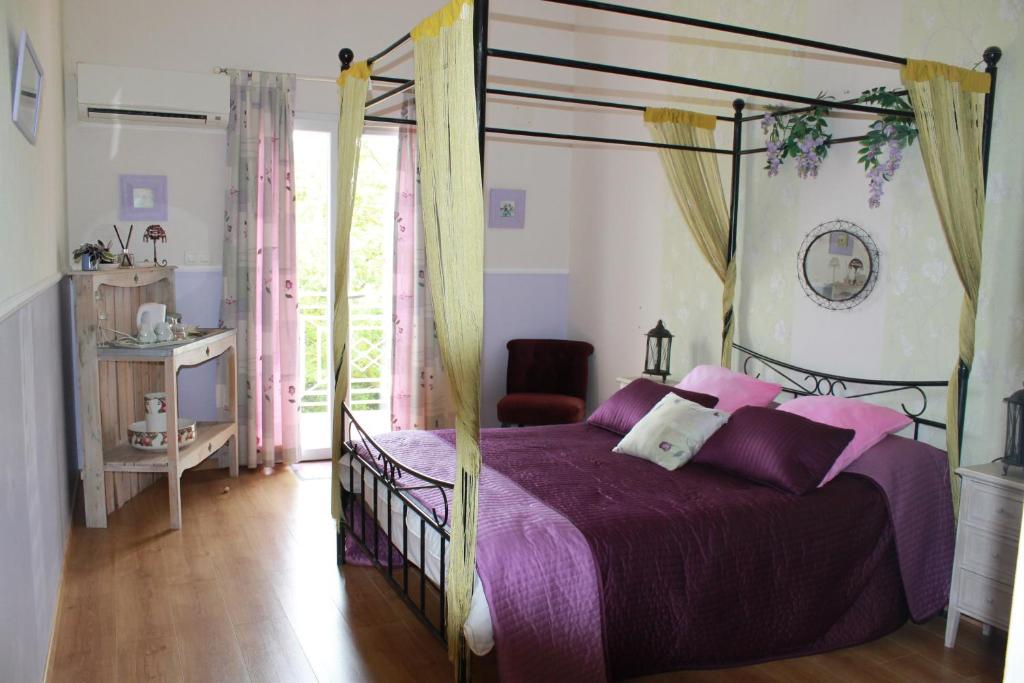 Postel nebo postele na pokoji v ubytování Villa Monplaisir Zen