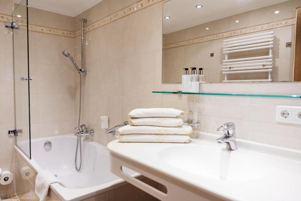 Koupelna v ubytování Hotel Kristall