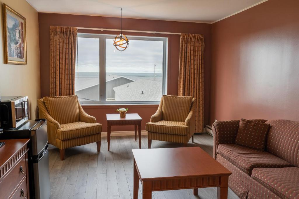 Posezení v ubytování Hôtel Motel La Vigie
