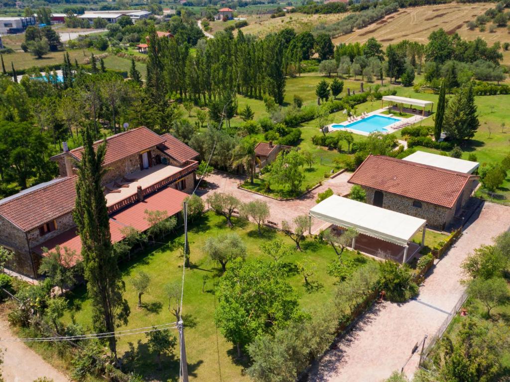 an aerial view of a house with a pool at Villa Tenuta Valente by Interhome in Giungano