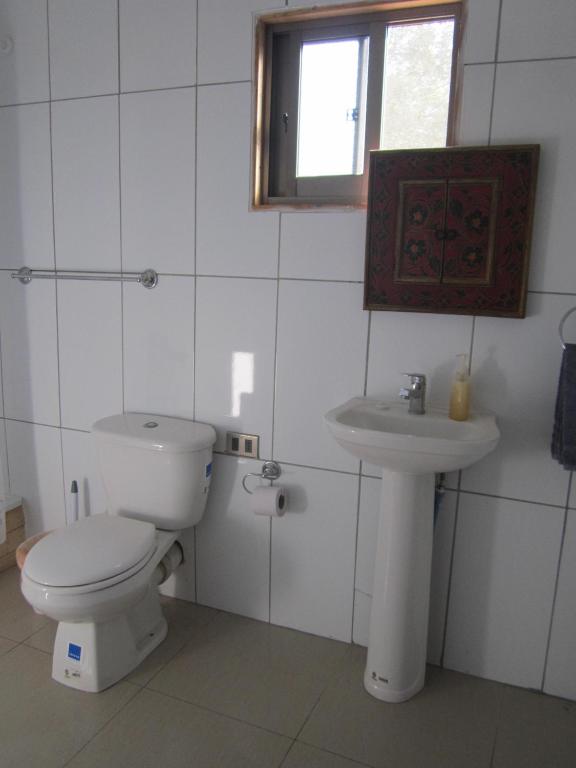 Koupelna v ubytování Cabañas Ciprés