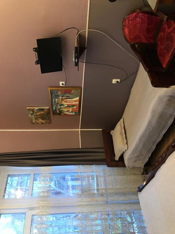 TV a/nebo společenská místnost v ubytování Gutsa Artists Mini-Hotel
