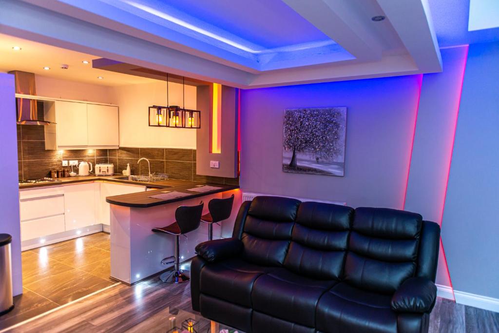 Kuchyň nebo kuchyňský kout v ubytování Optimal Apartments